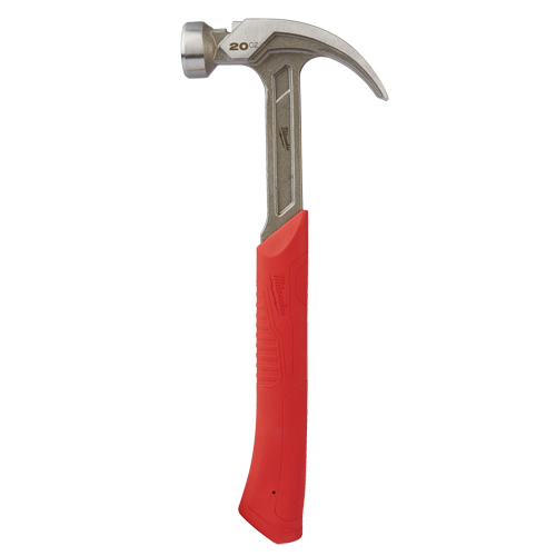 Marteau &agrave; panne incurv&eacute;e et face lisse, 20 oz, Prise en Acier plein, 14" lo Par Equipment