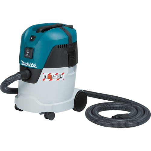 L Class Push & Clean Compact Dust Extractor, Wet-Dry, 1.34 HP, 6.6 US Gal. (25 Litres) Par Equipment
