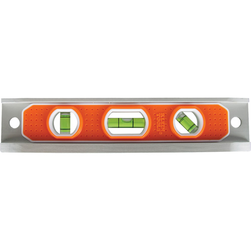 Torpedo Level, 9" L, Aluminum, 3 Vials, Magnetic Par Equipment