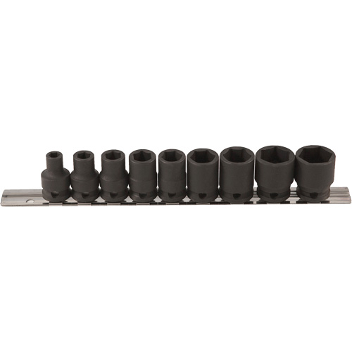 Jeu de douilles &agrave; paroi mince, 9 Mcx, Chocs, Prise de 3/8" Par Equipment