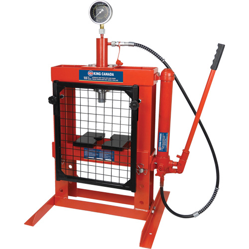 Hydraulic Shop Press with Grid Guard, 10 Tons Capacity Par Equipment