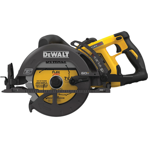 FlexVolt&reg; Worm Drive Style Saw Kit, 7-1/4", 60 V Par Equipment