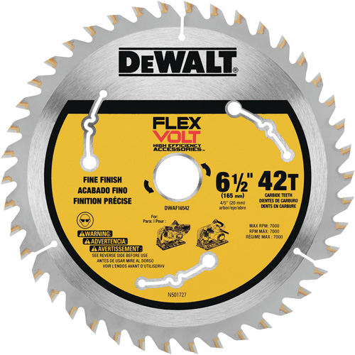 Lame TrackSaw FlexVolt, 6-1/2", 42 dents, Pour Bois Par Equipment