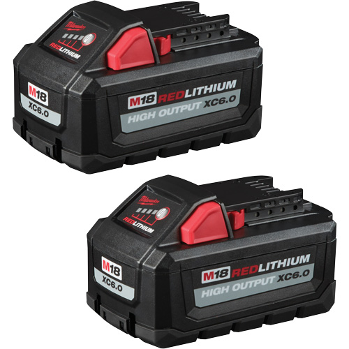 Redlithium High Output XC6.0 Battery Packs, Lithium-Ion, 18 V, 6 Ah Par Equipment