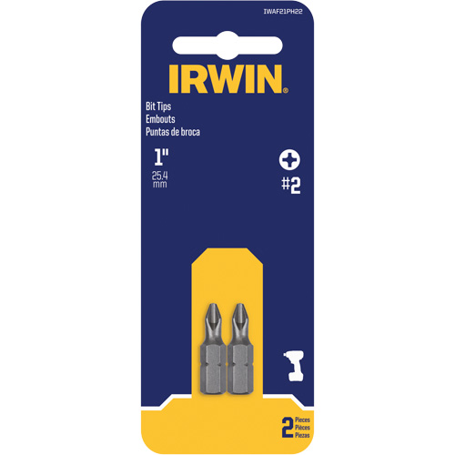 Embouts de tournevis &agrave; ins&eacute;rer, Phillips, #2, Prise 1/4" Par Equipment