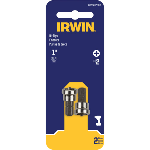 Embouts de tournevis &agrave; ins&eacute;rer pour cloison s&egrave;che, Phillips, #2, Prise 1/4" Par Equipment