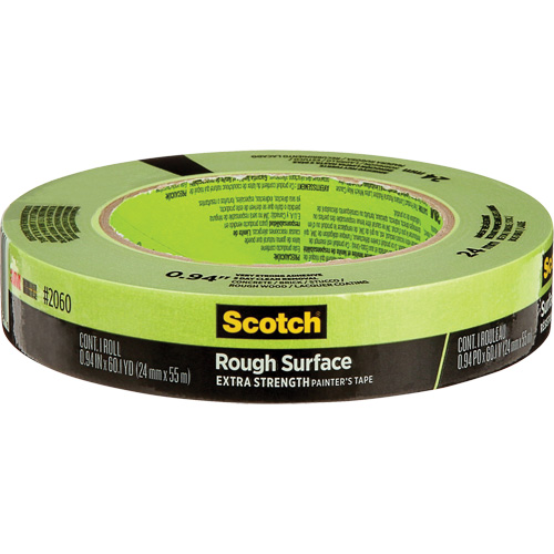 Scotch&reg; Rough Surface Painter's Tape 2060, 24 mm (1") x 55 m (180'), Green Par Equipment