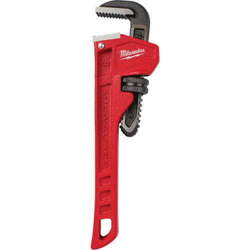 Cl&eacute; &agrave; tuyau, Cap des m&acirc;choires 1", Longueur 8", Fini Rev&ecirc;tement en poudre Par Equipment
