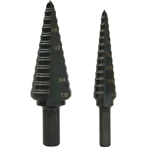 Step Bit Set, 1/8"/3/16" - 1/2"/7/8"  Par Equipment