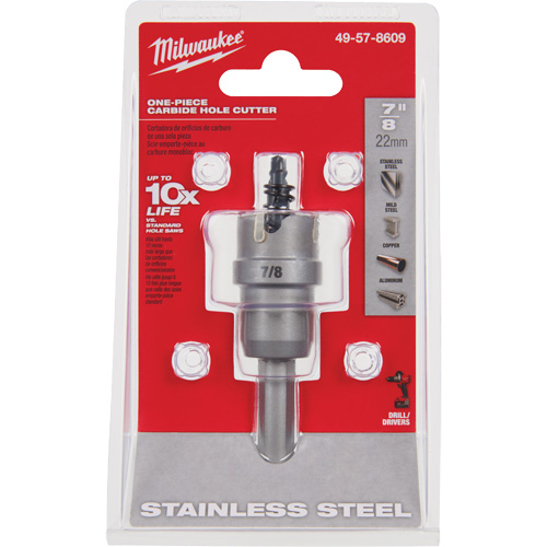 Scies-cloches au carbure monobloc, 7/8", Profondeur de la coupe de 3/16" Par Equipment
