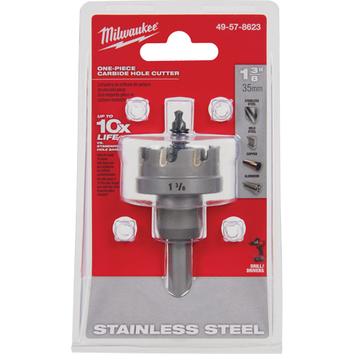 Scies-cloches au carbure monobloc, 1-3/8", Profondeur de la coupe de 3/16" Par Equipment