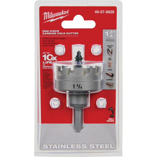 Scies-cloches au carbure monobloc, 1-3/4", Profondeur de la coupe de 3/16" Par Equipment