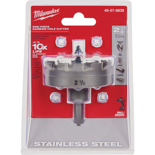 Scies-cloches au carbure monobloc, 2-1/2", Profondeur de la coupe de 3/16" Par Equipment