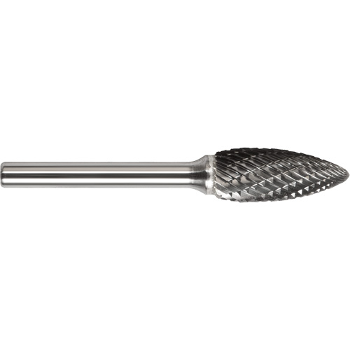 Drillco&reg; Magnum Double Cut Solid Carbide Burr, SF-1, 1/4" Dia., 5/8" Depth of Cut Par Equipment