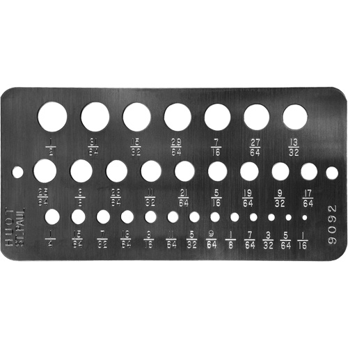Drillco&reg; Fractional Sizes Drill Gauge Par Equipment