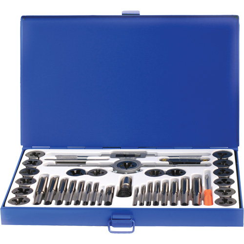 Drillco&reg; Fractional Tap & Die Set, 40 Pieces Par Equipment