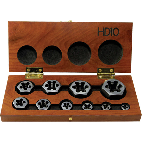 Drillco&reg; Hex Threading Die Set, 10 Pieces Par Equipment
