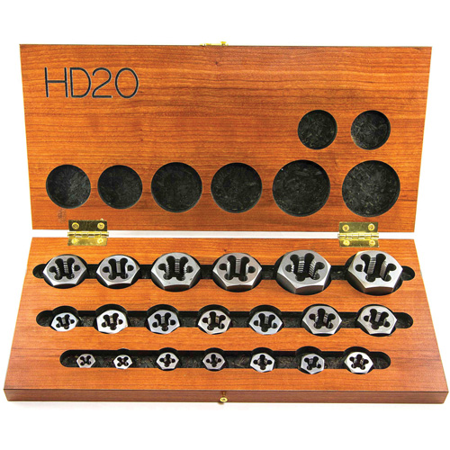 Drillco&reg; Hex Threading Die Set, 20 Pieces Par Equipment