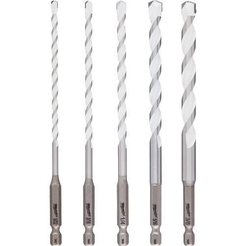 Jeu de forets multi-mat&eacute;riaux Shockwave, 5 morceaux, Carbure Par Equipment