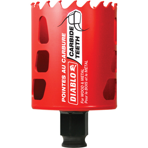 Wood & Metal Hole Saw, 2-1/4", 2-3/8" Depth of Cut, Carbide Par Equipment