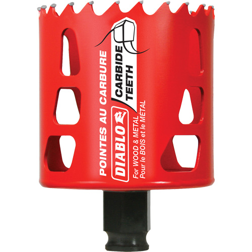 Wood & Metal Hole Saw, 2-5/8", 2-3/8" Depth of Cut, Carbide Par Equipment