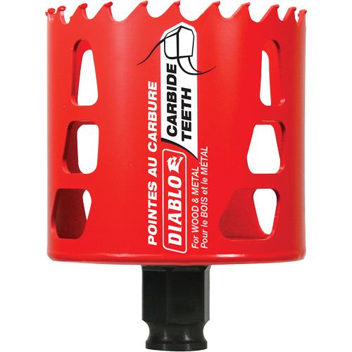 Scie cloche pour bois et m&eacute;tal, 2-3/4", Profondeur de la coupe 2-3/8", Carbure Par Equipment