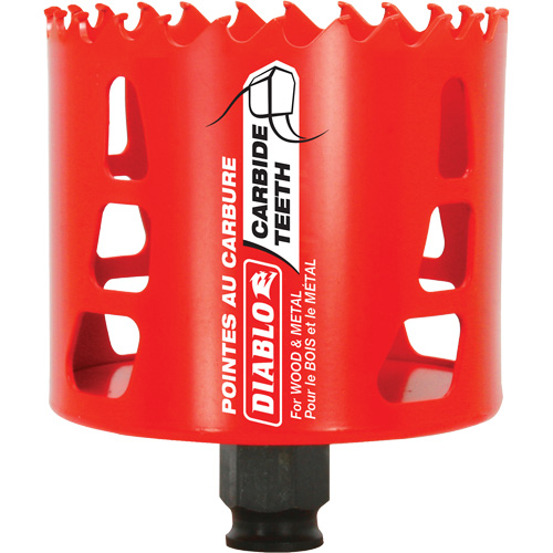 Scie cloche pour bois et m&eacute;tal, 3-1/8", Profondeur de la coupe 2-3/8", Carbure Par Equipment