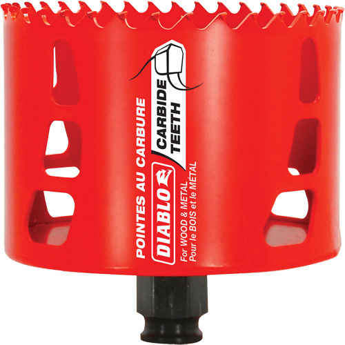 Scie cloche pour bois et m&eacute;tal, 3-5/8", Profondeur de la coupe 2-3/8", Carbure Par Equipment