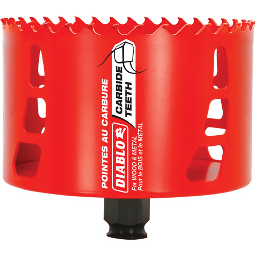 Scie cloche pour bois et m&eacute;tal, 4-1/8", Profondeur de la coupe 2-3/8", Carbure Par Equipment