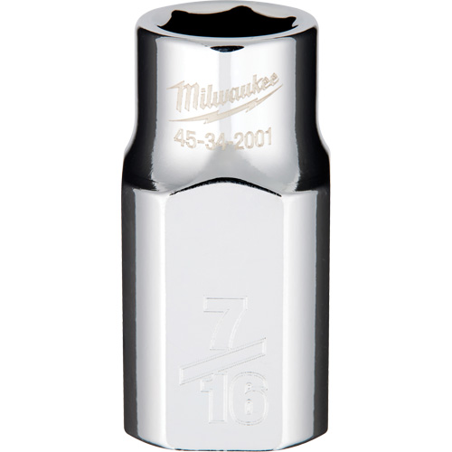 SAE Socket with Four Flat Sides, 7/16", 1/2" Drive, 6 Points Par Equipment