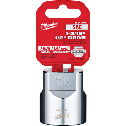 SAE Socket with Four Flat Sides, 1-3/16", 1/2" Drive, 6 Points Par Equipment