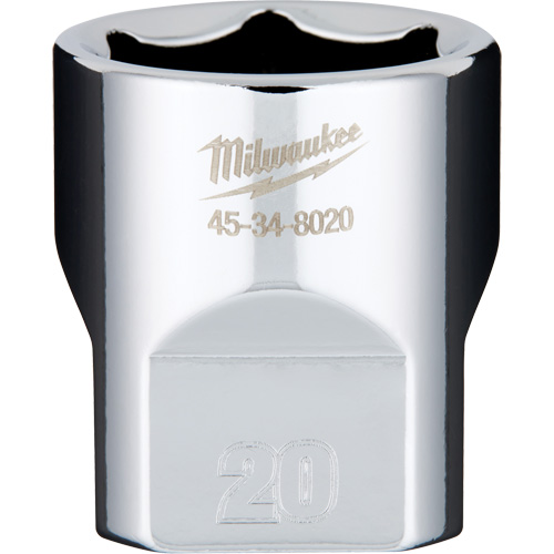 Metric Socket with Four Flat Sides, 20 mm, 3/8" Drive, 6 Points Par Equipment