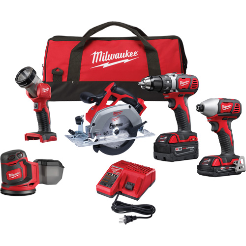 M18 5-Tool Combo Kit, Lithium-Ion, 18 V Par Equipment