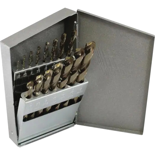Triumph&reg; MRO Plus&reg; Jobber Length Drill Bit Set, 21 Pieces, High Speed Steel Par Equipment