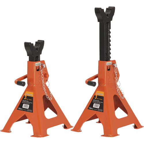 853B Jack Stands, Locking Handle/Ratchet, 3 Ton(s) Capacity, 11" - 16" H Par Equipment