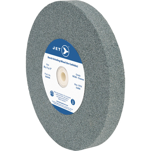 GC810C Meule d'&eacute;tabli, 8" x 1", Arbre de 1", Carbure de silicium Par Equipment