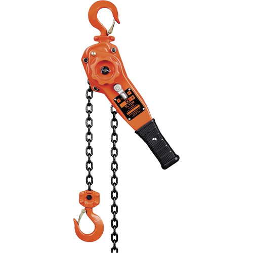 KLP Series Lever Chain Hoists, 5' Lift, 1500 lbs. (0.75 tons) Capacity, Steel Chain Par Equipment