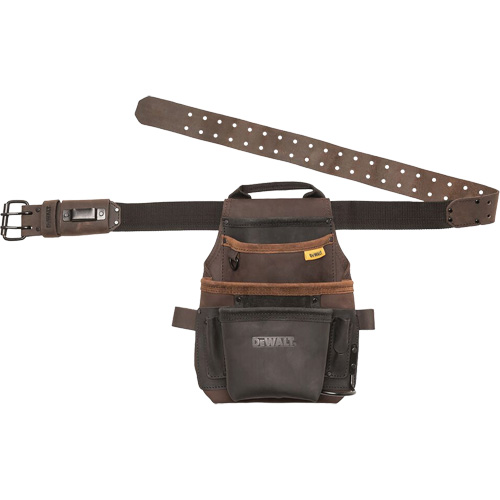 Poche &agrave; outils et ceinture, Porte-outil multiple, Cuir, 12 Poches Par Equipment