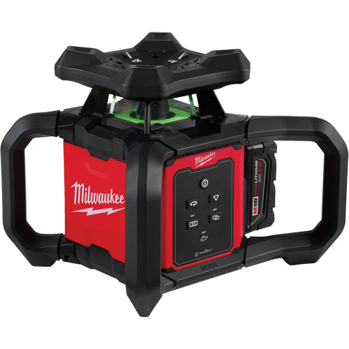 M18 Green Interior Rotary Laser Level Kit with Remote/Receiver & Wall Mount Bracket, 1000' (304.8 m) Par Equipment