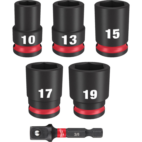 Jeu de douilles m&eacute;triques &agrave; 6 pans Shockwave Impact Duty, 6 Mcx, Chocs, Prise de 3/8" Par Equipment