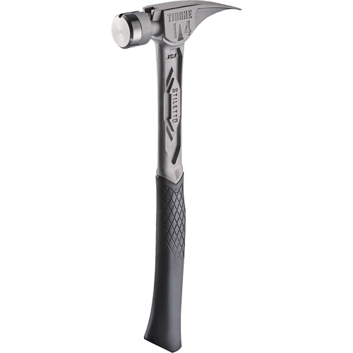 Marteau de charpente en titane lisse TIBONE, 14 oz, Prise en Acier plein, 15-1/4" lo Par Equipment