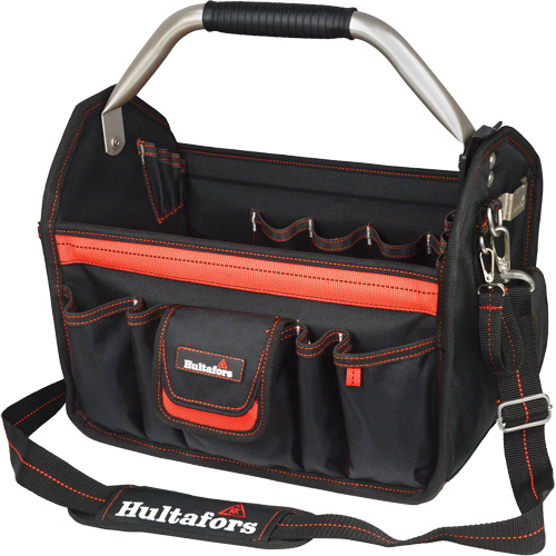 Porte-outils de 14" &agrave; dessus ouvert, Polyester balistique, Noir/Rouge Par Equipment