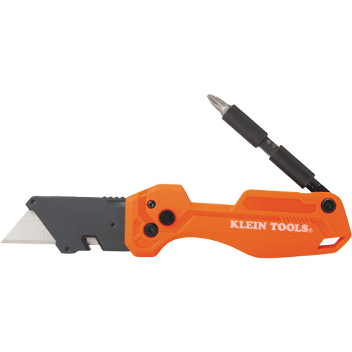 Folding Utility Knife With Driver, 1" Blade, Steel Blade, Plastic Handle Par Equipment
