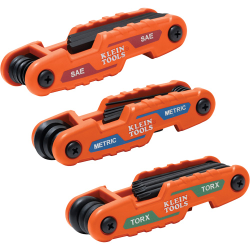 Compact Folding Hex Key Set, 25 Pcs., Metric & Imperial/Torx&reg; Par Equipment