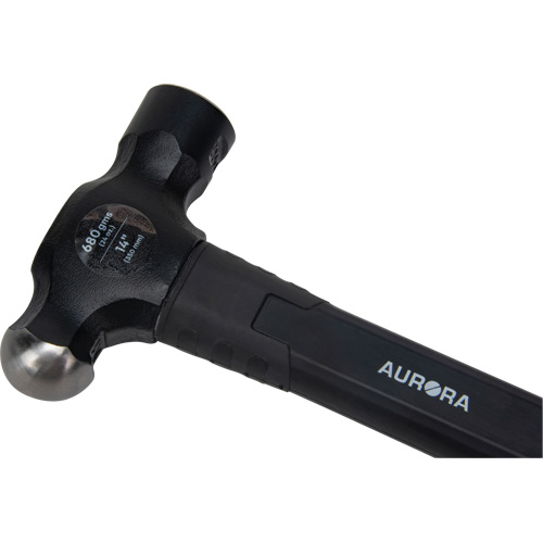 Marteau &agrave; panne ronde, Poids de la t&ecirc;te 24 oz, Face Ordinaire, Prise Fibre de verre Par Equipment