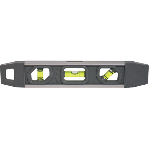 Niveau torpille, 9" lo, Aluminium, 3 fioles, Magn&eacute;tique Par Equipment