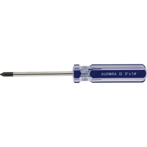 Blue Transparent Striped Philips Screwdriver, #1, Plastic Handle Par Equipment