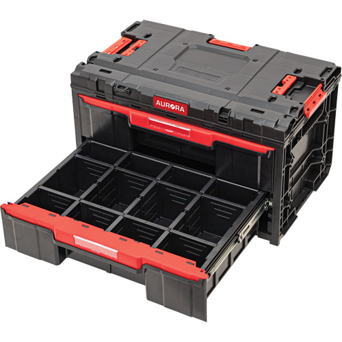 Arx&reg; 2-Drawer Toolbox, 23-1/10" x 15" x 13-2/5", Black Par Equipment