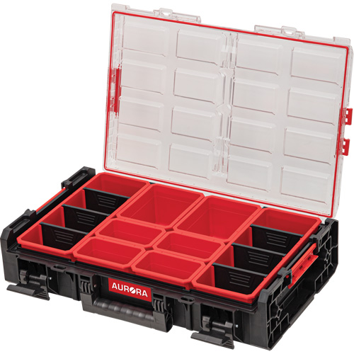 Arx&reg; 2X-Large Organizer with Bins, 23" x 15-1/5" x 6-4/5", Black Par Equipment