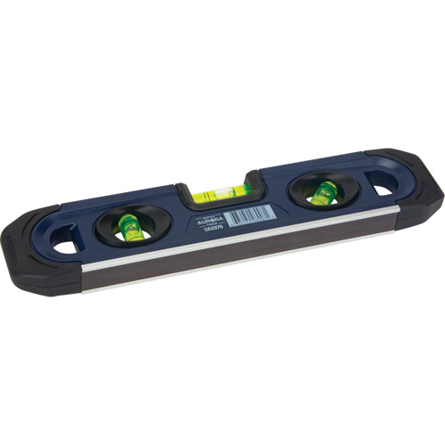 Torpedo Level, 9" L, 3 Vials, Magnetic Par Equipment